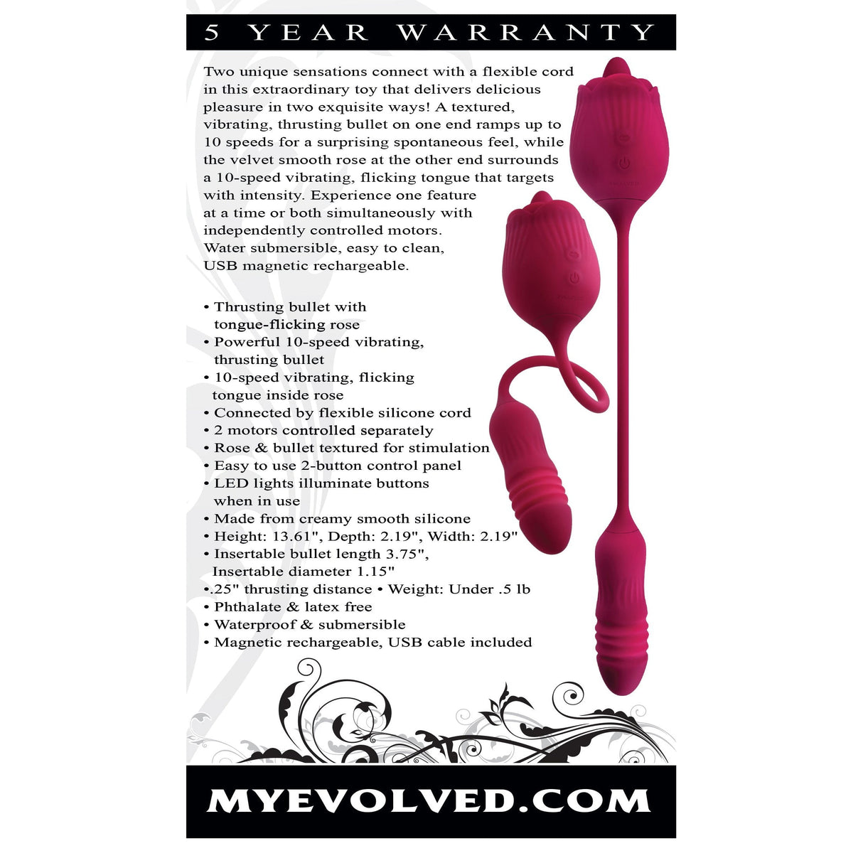 Evolved Wild Rose Tongue Vibrator