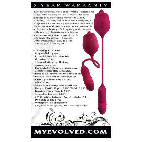 Evolved Wild Rose Tongue Vibrator
