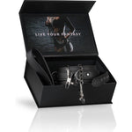 Faux Leather Lead & Nipple Clamps Collar Restraint Set