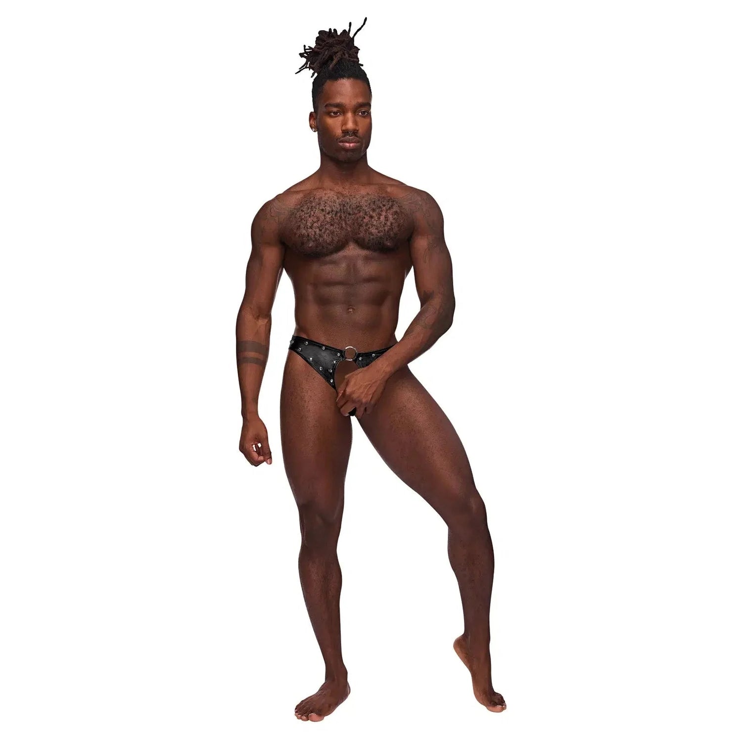 Fetish Cyclops Nylon Spandex Pouchless Jock Strap
