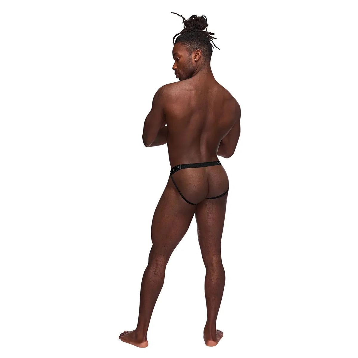 Fetish Cyclops Nylon Spandex Pouchless Jock Strap