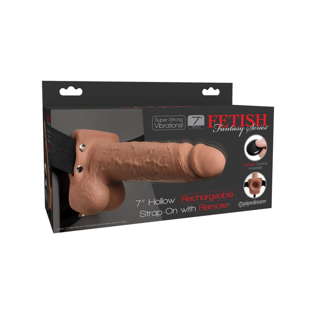 Fetish Fantasy Series 7" Realistic Hollow Rechargeable Strap On