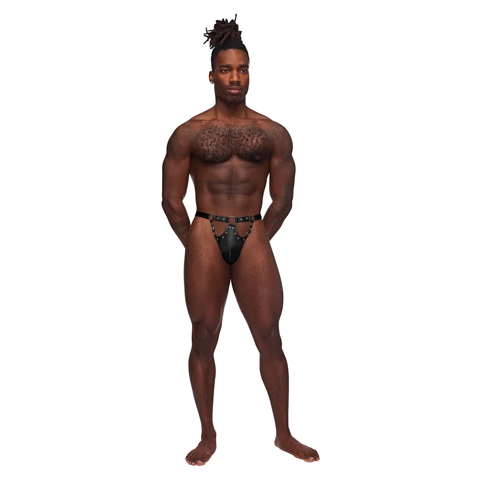 Fetish Jouster Nylon & Spandex Front Ring G-String
