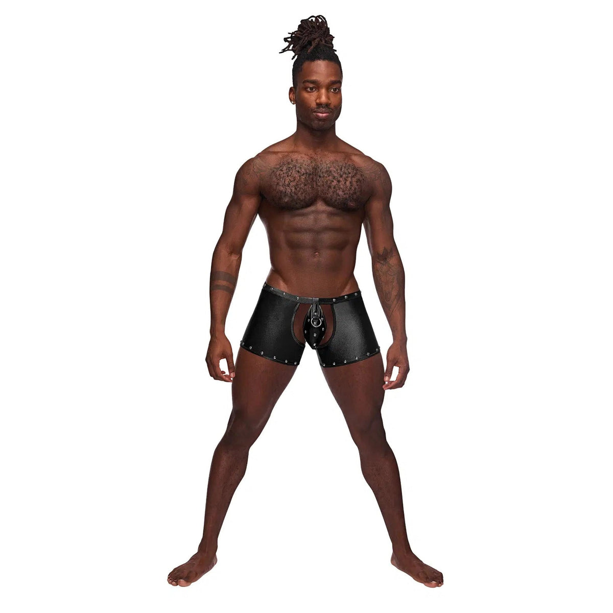 Fetish Poseidon Nylon Spandex Tear Off Cup Thong Short