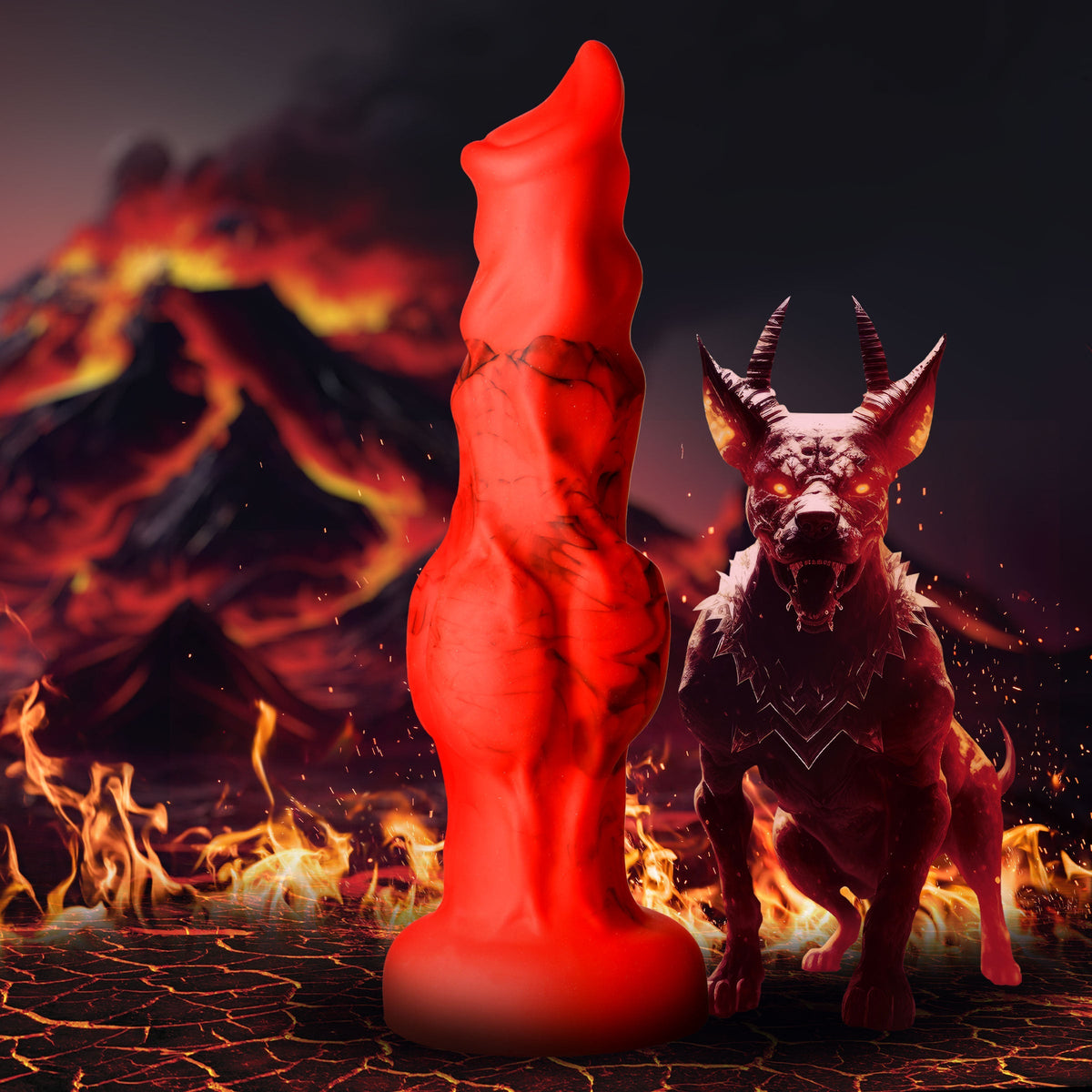 Fire Hound Silicone Dildo