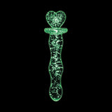 Firefly Heart a Glow Glass Dildo