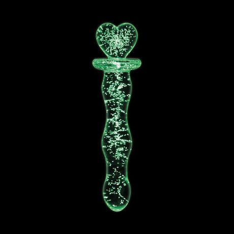 Firefly Heart a Glow Glass Dildo