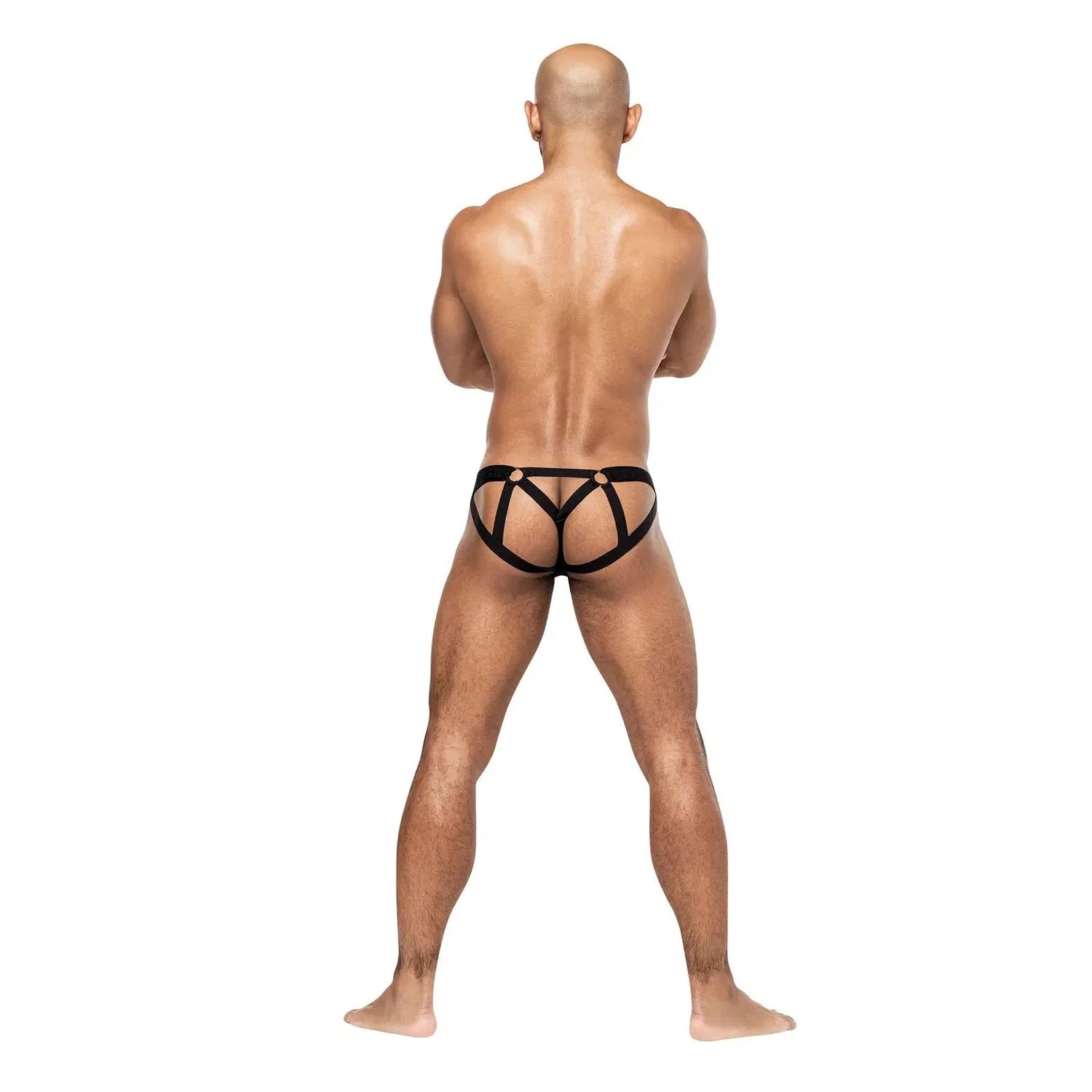 Galactic Sheer Poly Spandex Strappy Ring Jock Multi Color