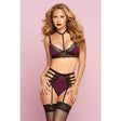 Galloon Lace & Microfiber Bra Set