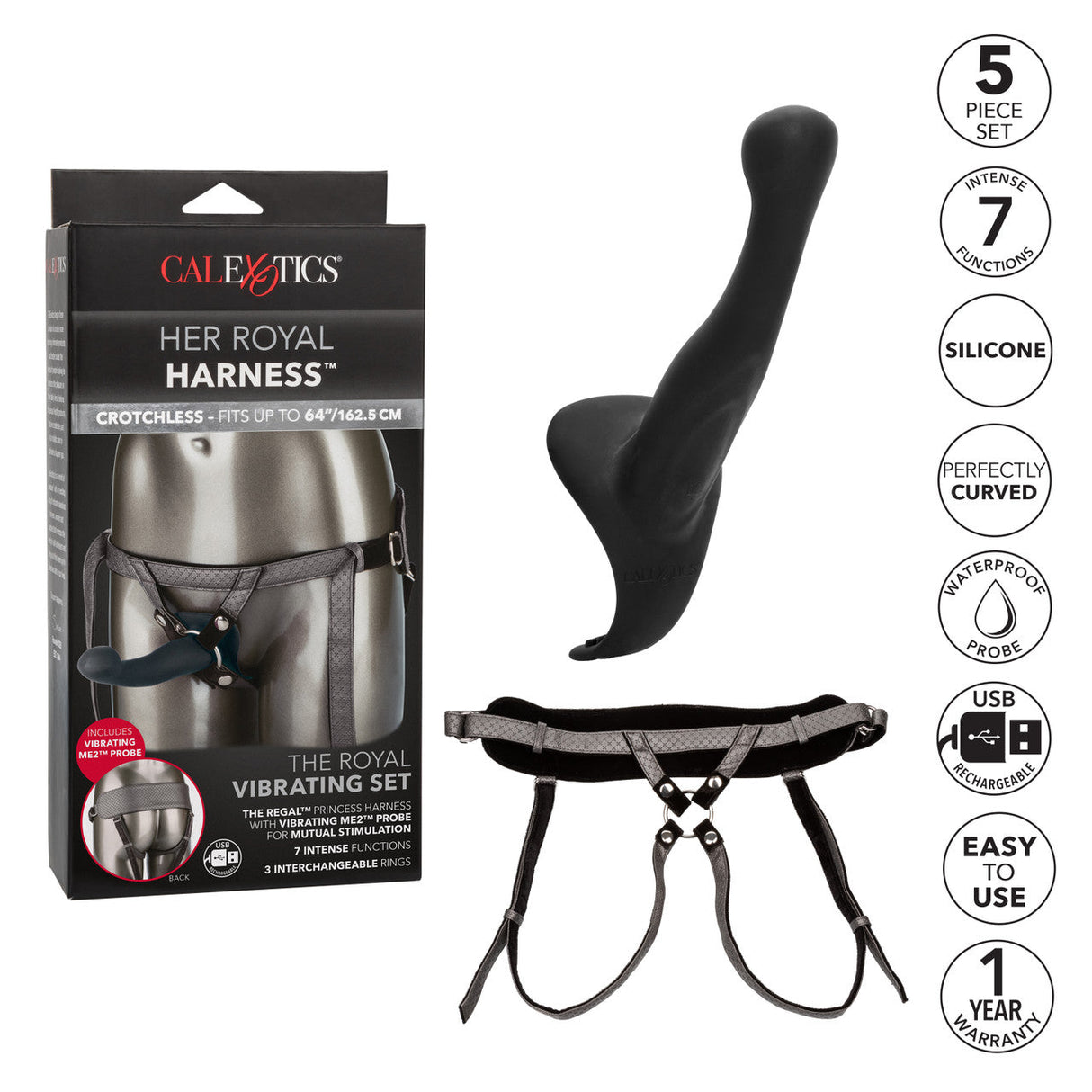 Her Royal Harness Crotchless Vibrating Set
