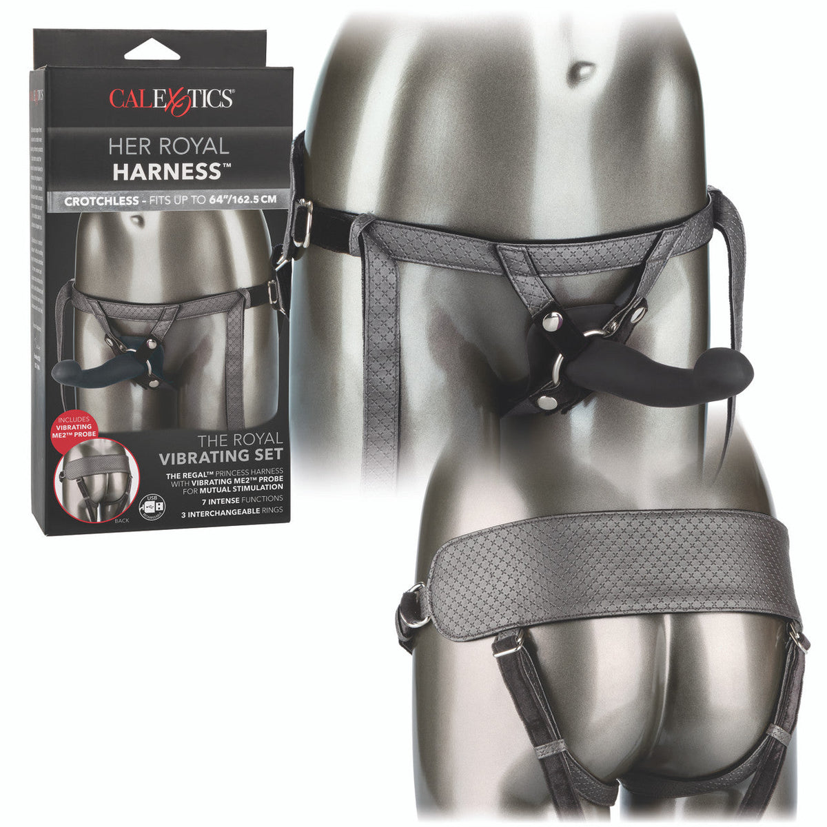 Her Royal Harness Crotchless Vibrating Set