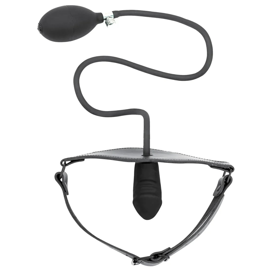 Inflatable Dildo Gag With Hand Pump