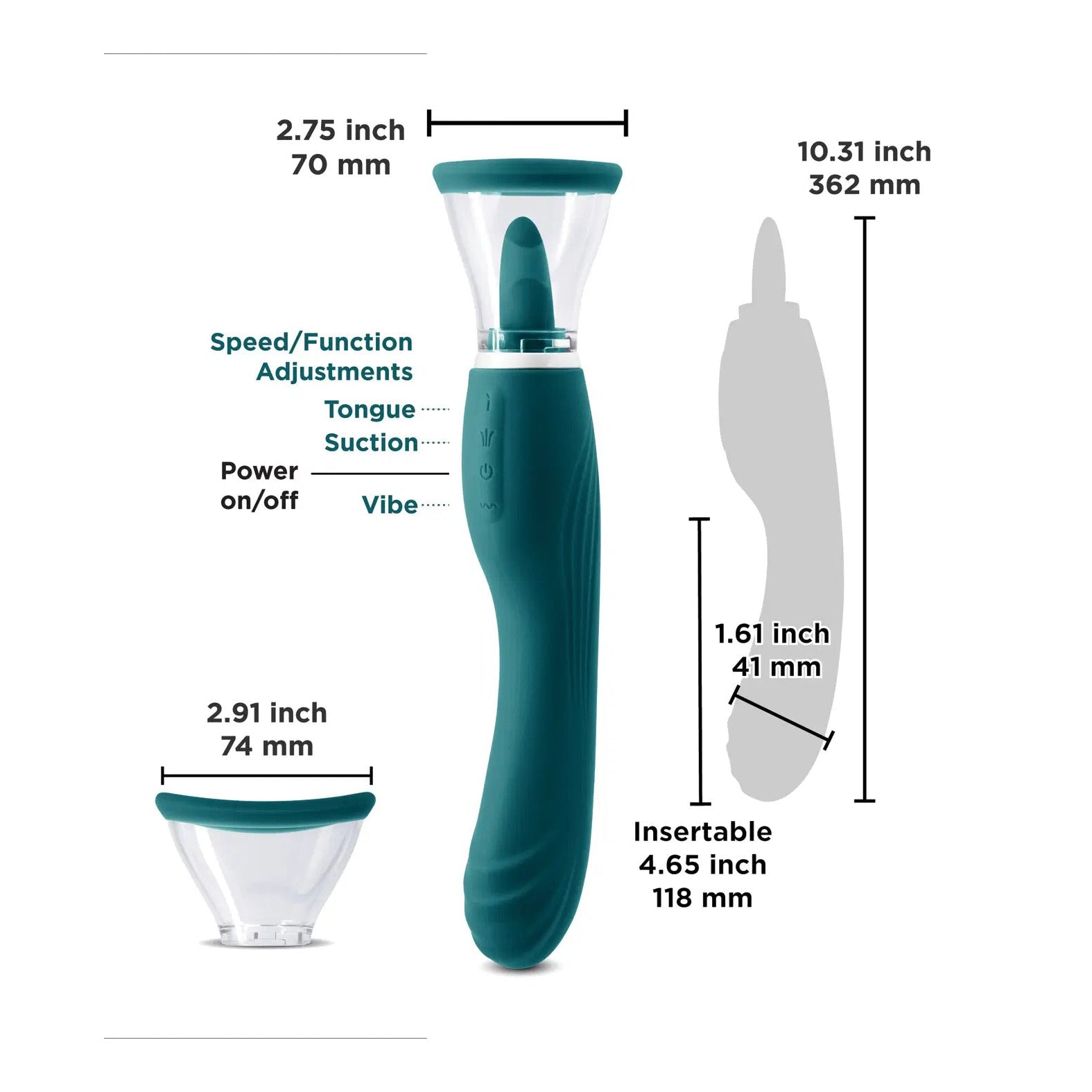 Inya Triple Delight Licking Suction Vibe