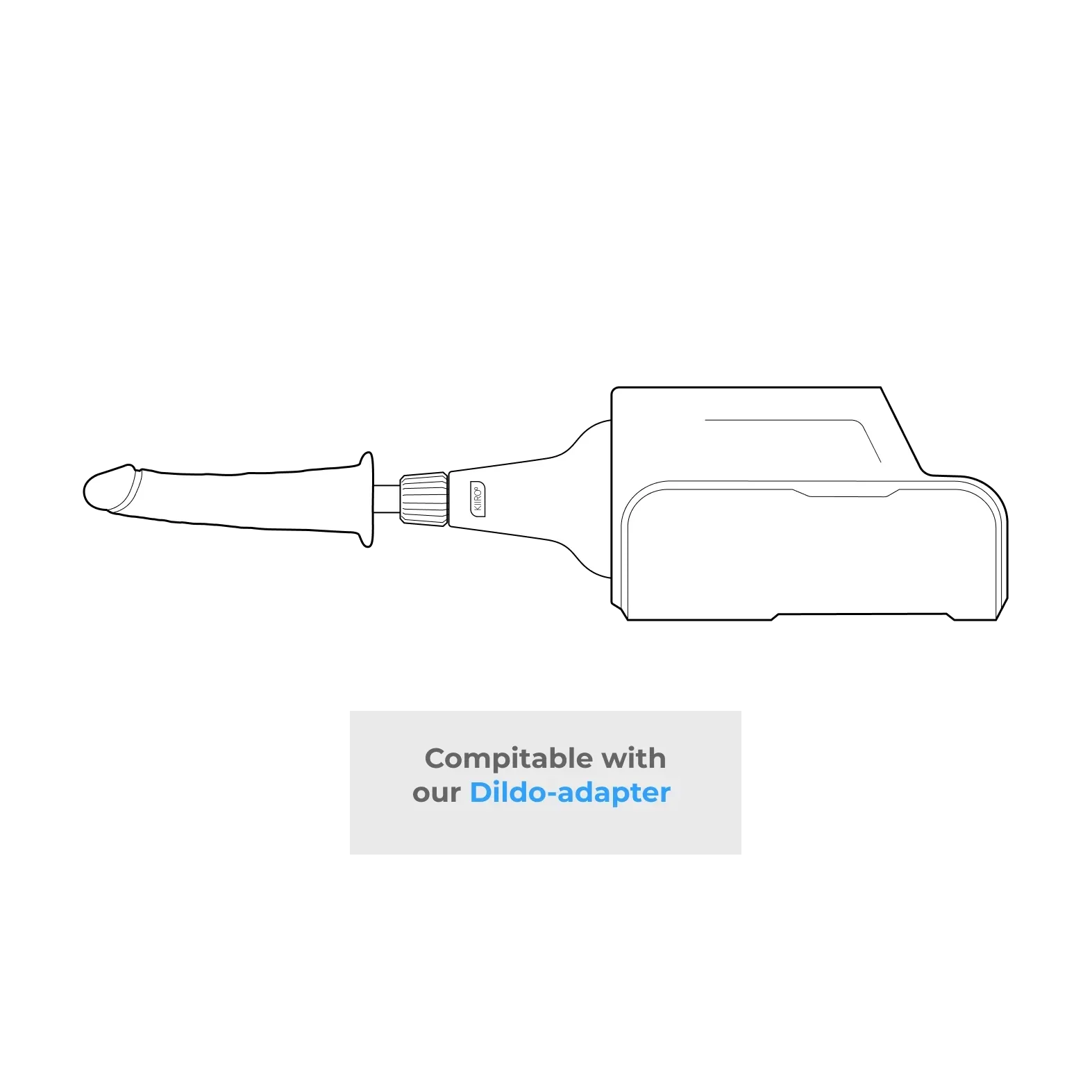 KIIROO Keon Black Vac-U-Lock Dildo