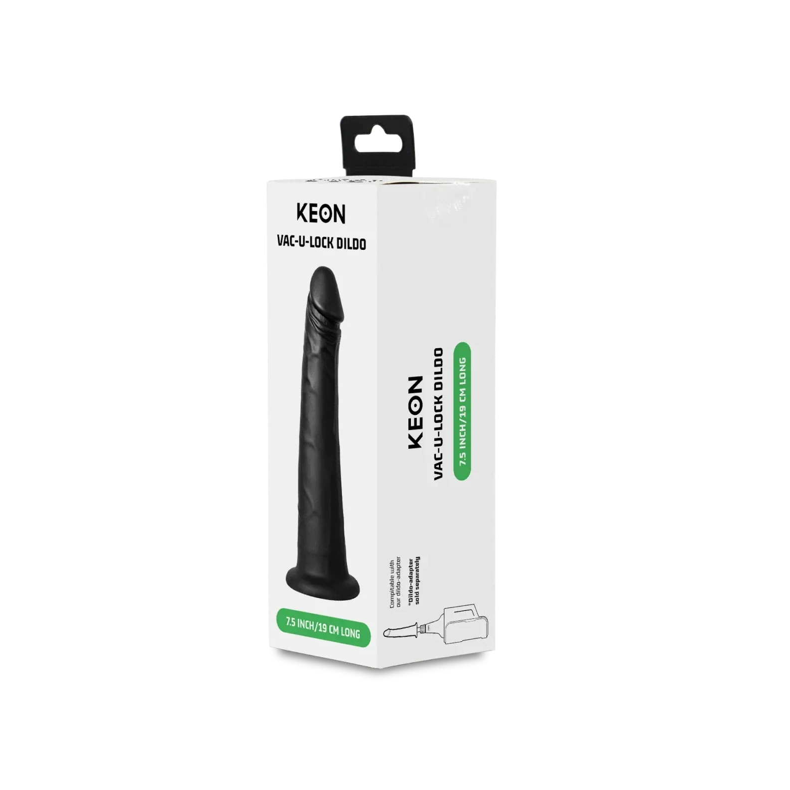 KIIROO Keon Black Vac-U-Lock Dildo