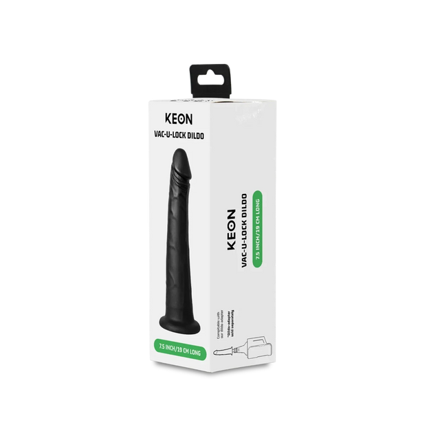 KIIROO Keon Black Vac-U-Lock Dildo