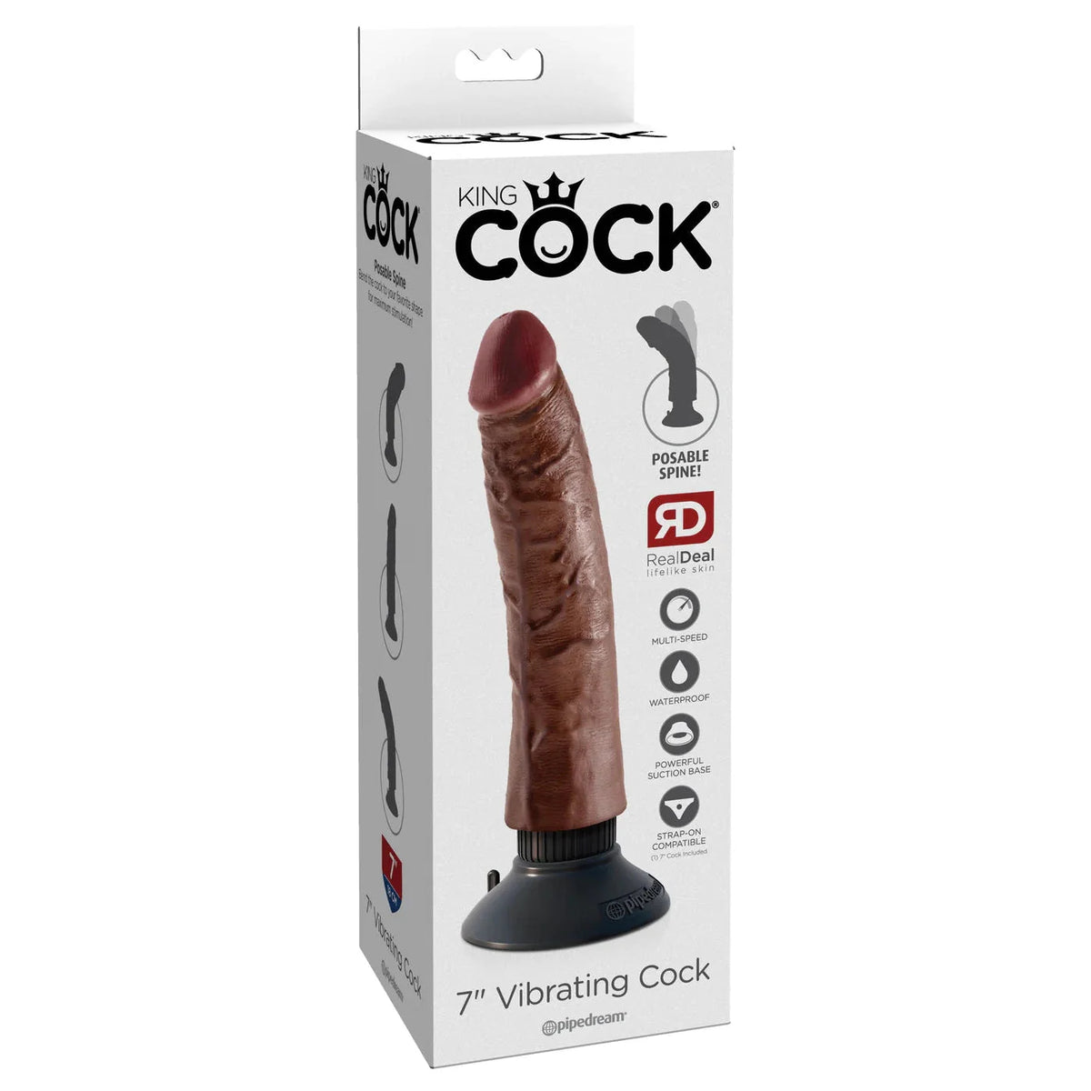 King Cock 7 Inch Vibrating Dildo