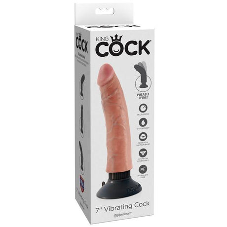 King Cock 7 Inch Vibrating Dildo