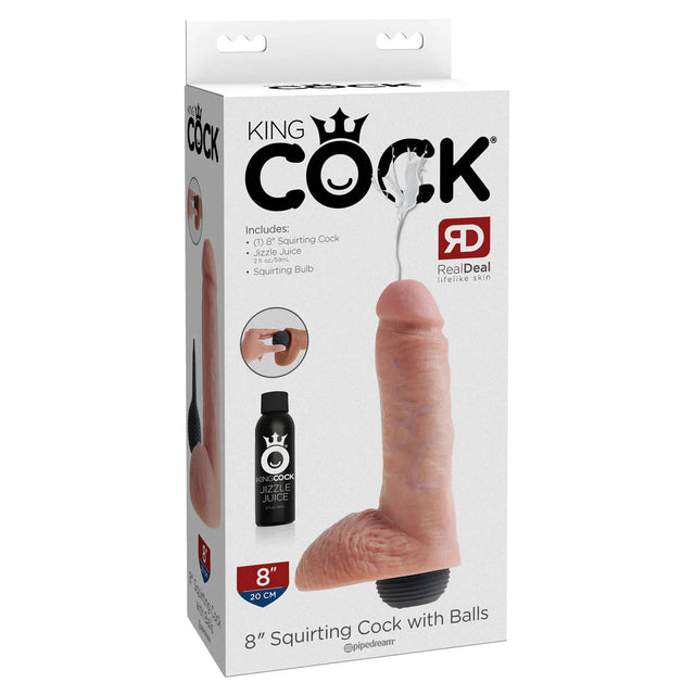 King Cock 8 Inch Realisitc Squirting Dildo