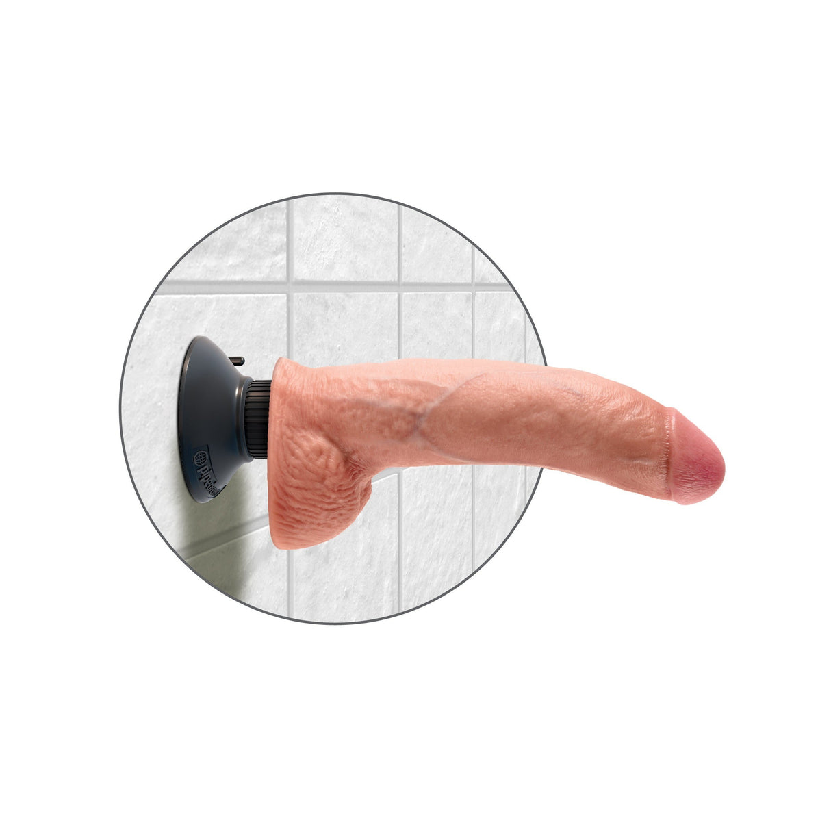 King Cock 9 Inch Vibrating Dildo with Balls