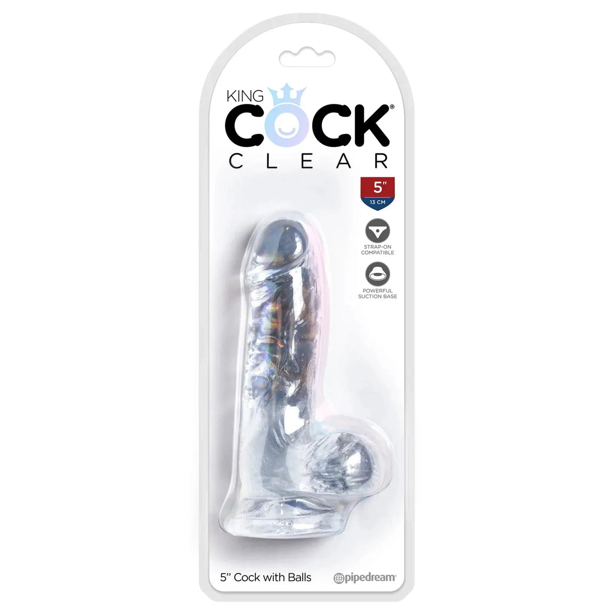 King Cock Clear Dildo with Balls