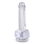 King Cock Clear Dildo with Balls