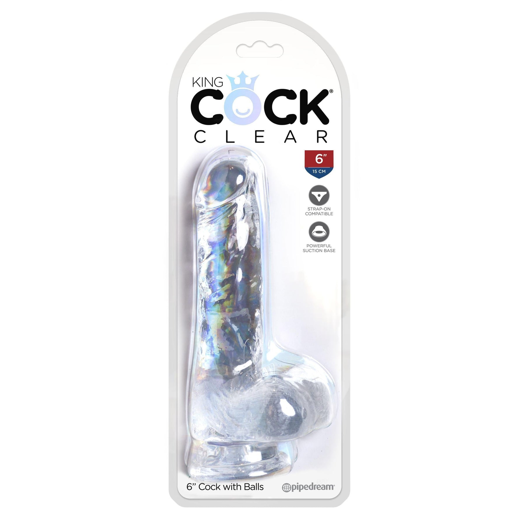 King Cock Clear Dildo with Balls