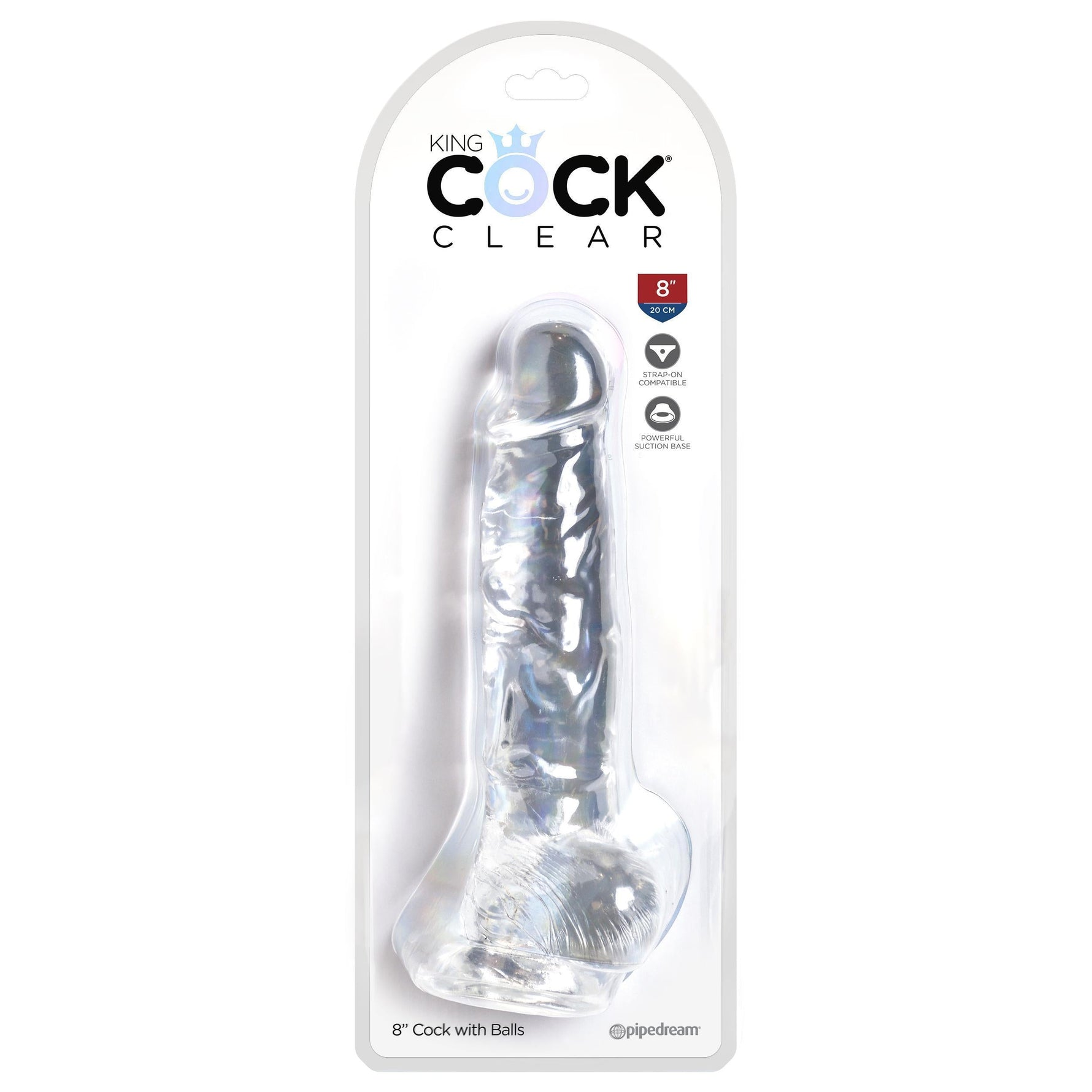 King Cock Clear Dildo with Balls