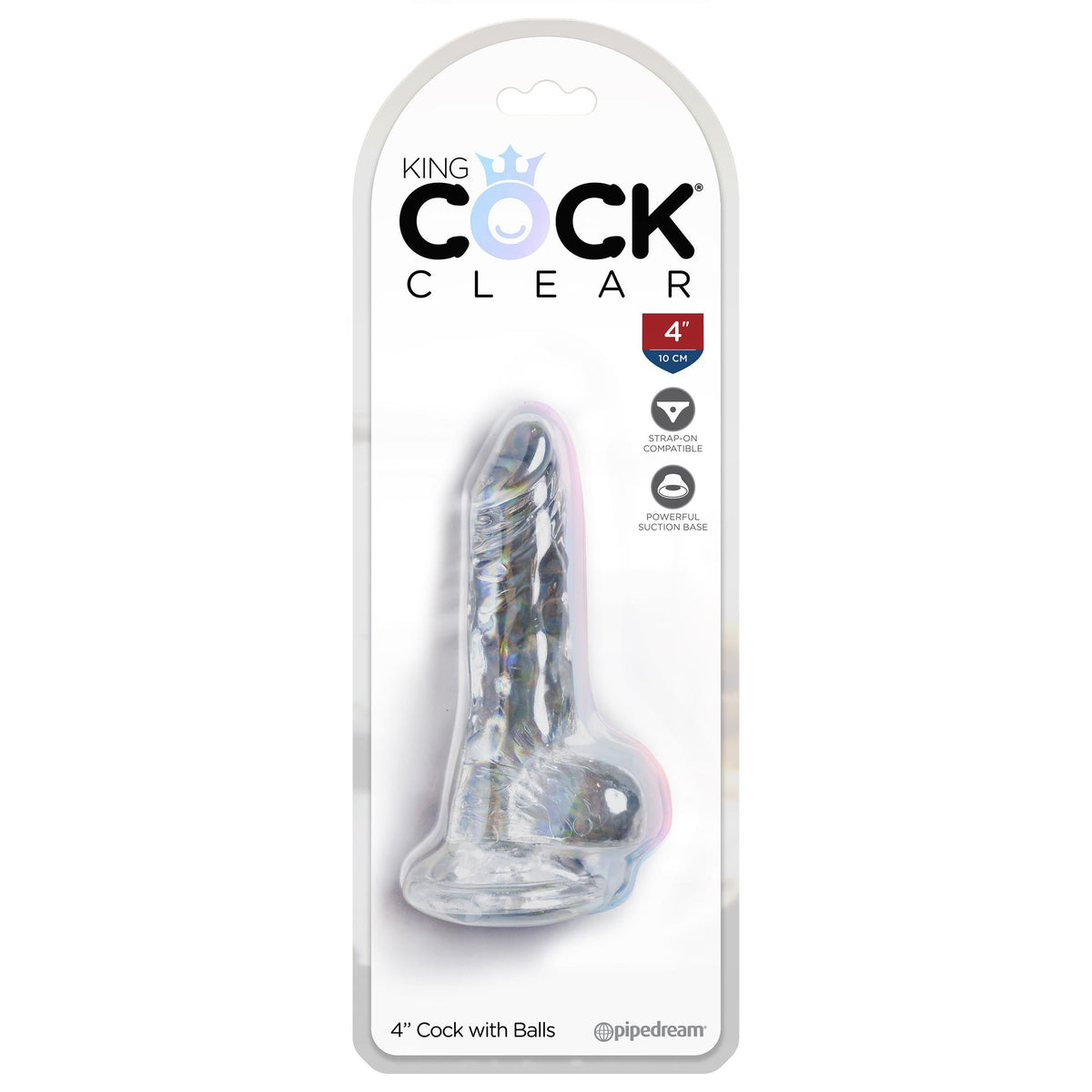 King Cock Clear Dildo with Balls