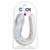 King Cock Clear Large Double Trouble Dildo - Clear