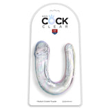 King Cock Clear Medium Double Trouble Dildo - Clear