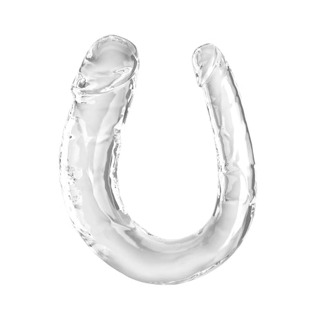 King Cock Clear Medium Double Trouble Dildo - Clear