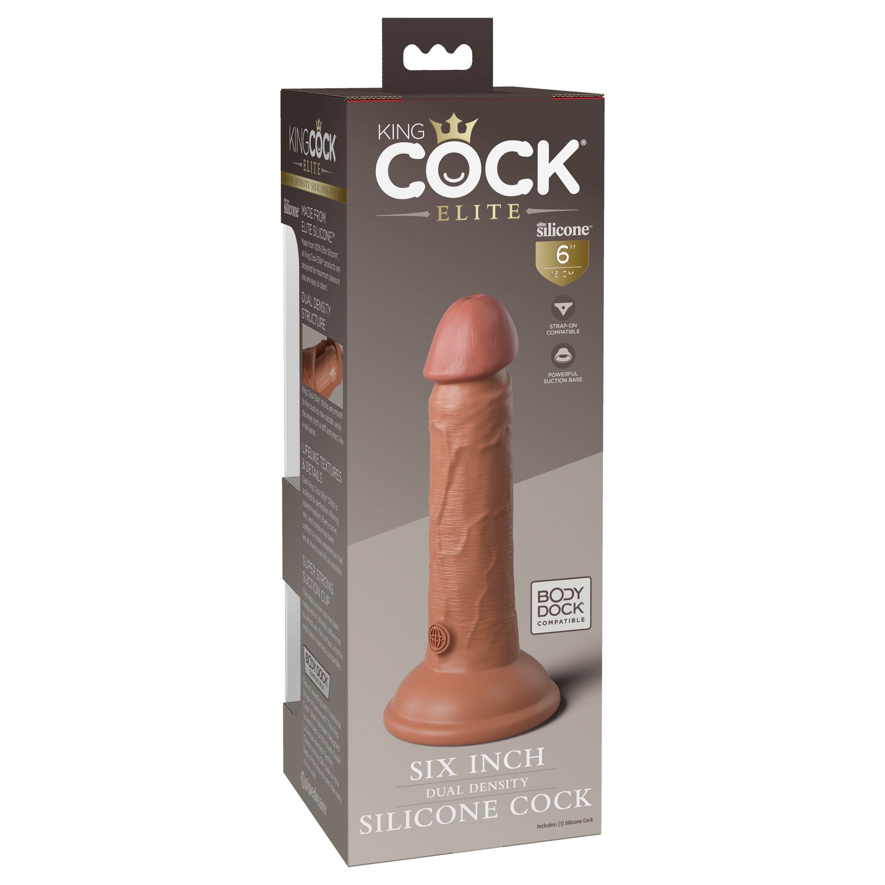 King Cock Elite 6 Inch Dual Density Silicone Dildo