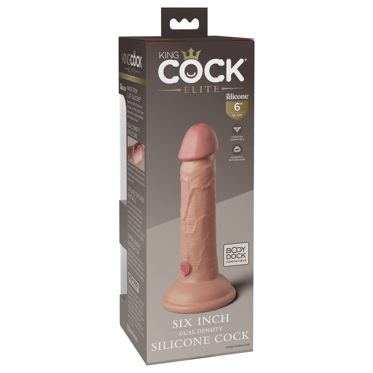 King Cock Elite 6 Inch Dual Density Silicone Dildo