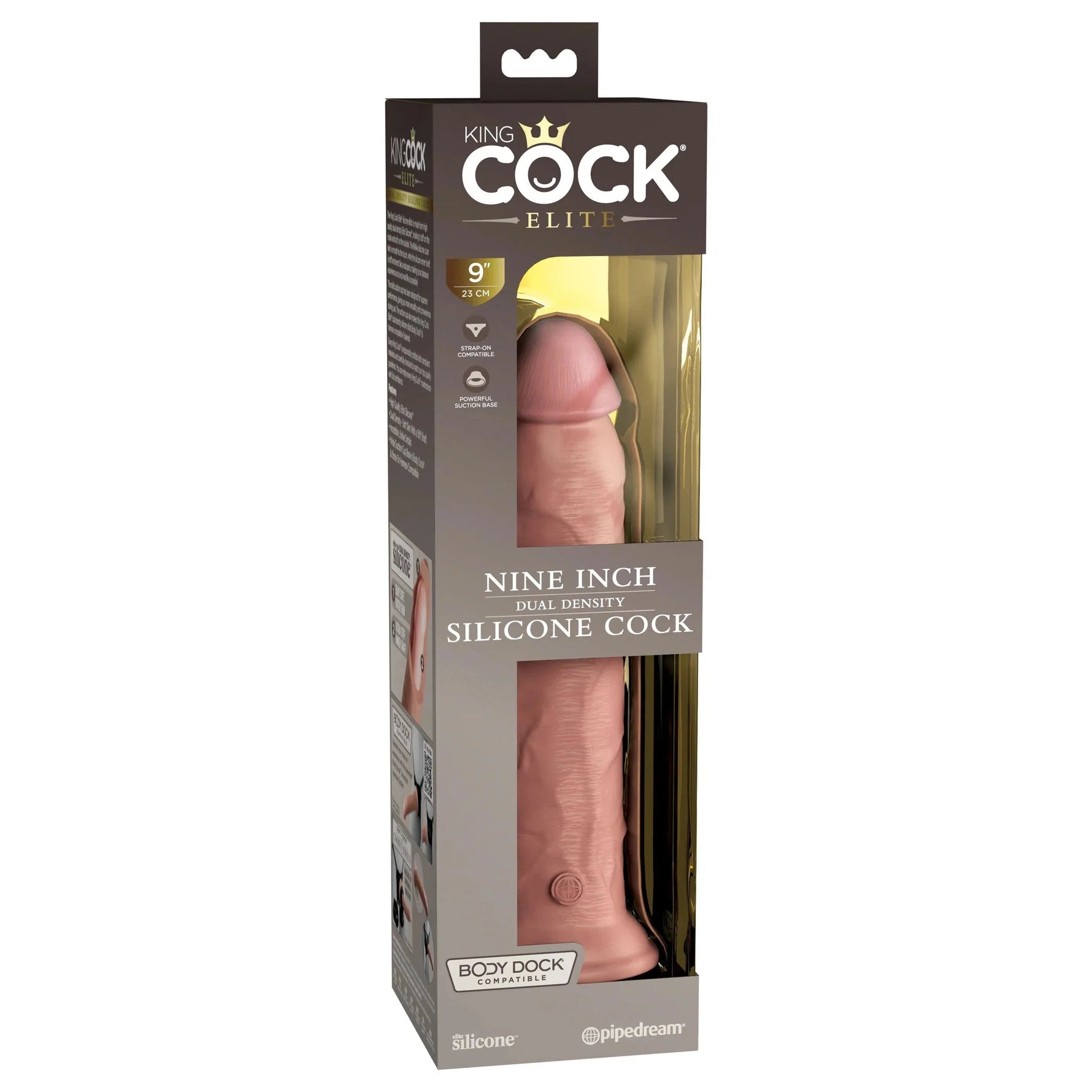 King Cock Elite 9 Inch Silicone Dual Density Dildo
