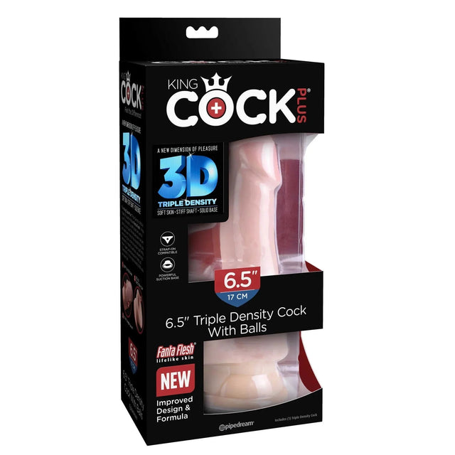 King Cock Plus Triple Density Dildo with Balls