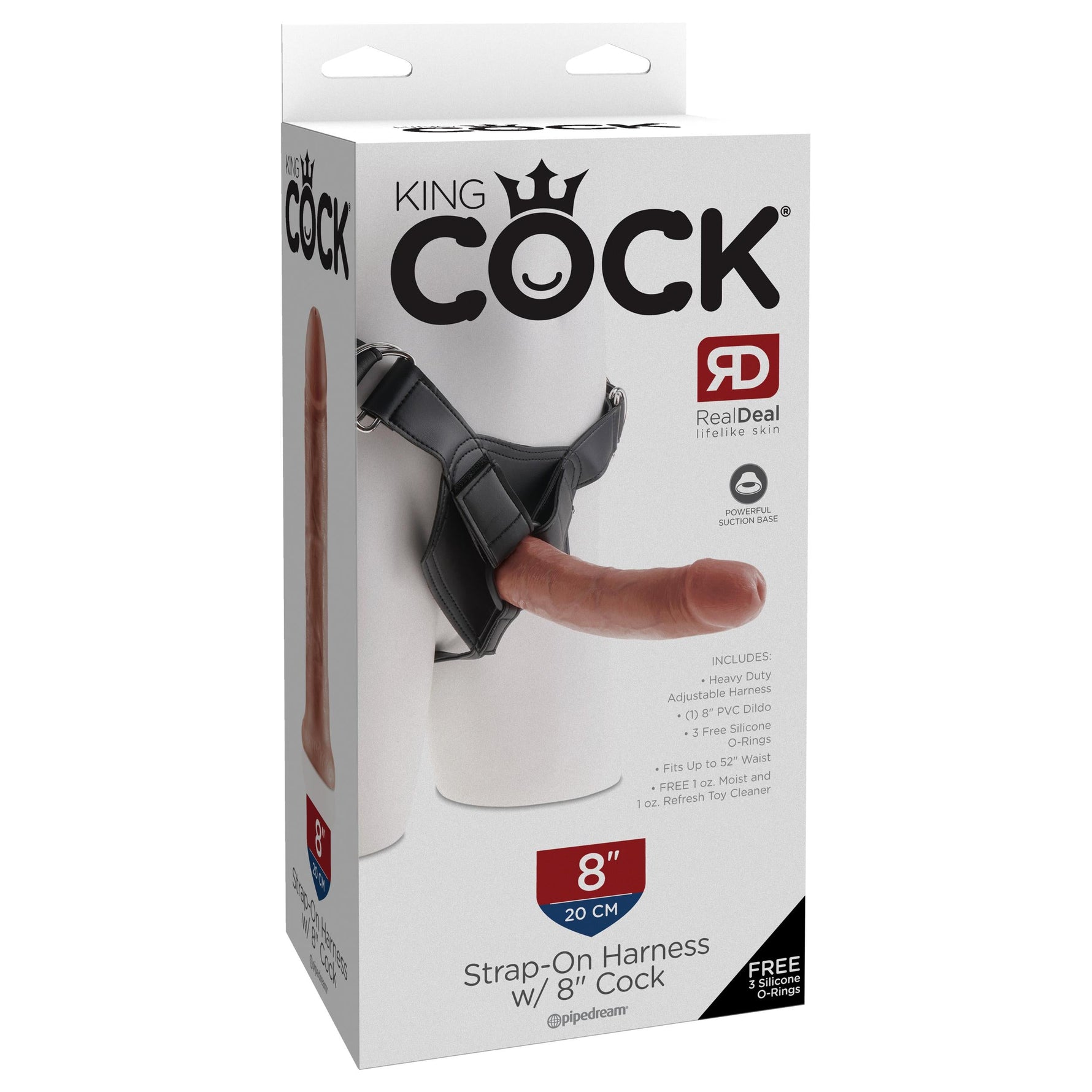 King Cock Strap-On Harness with 8 Inch Dildo