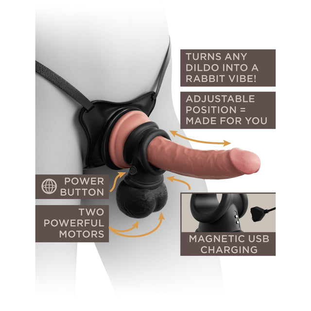 King Cock Ultimate Vibrating Silicone Body Dock Kit