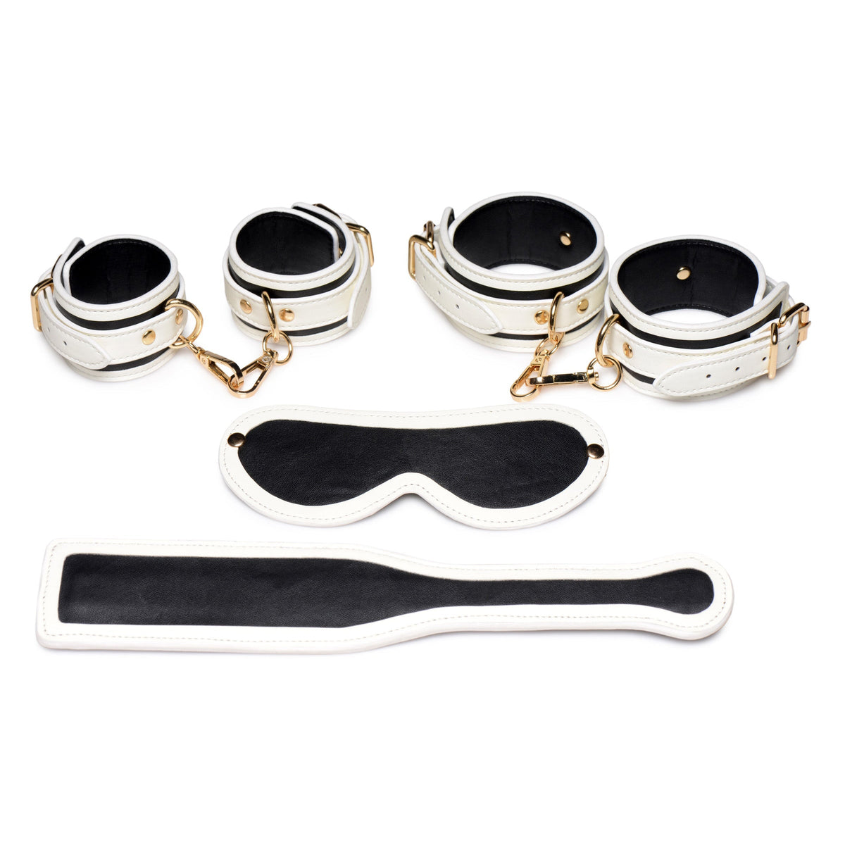 Kink in the Dark Glowing Cuffs Blindfold and Paddle Bondage Set