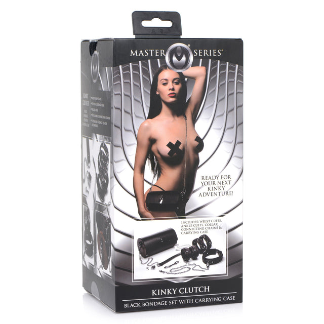 Kinky Clutch Black Bondage Set with Carrying Case