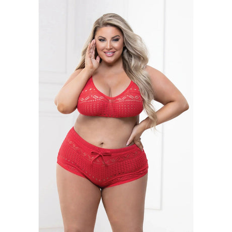 Knit Bralette & Cheeky Short Set - Queen