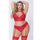 Lace & Netting Long Line Bra Set