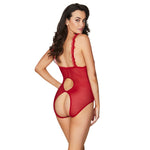 Lace Open Cup & Crotchless Teddy