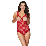 Lace Open Cup & Crotchless Teddy