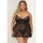 Lace & Satin Babydoll & Panty Set - Queen