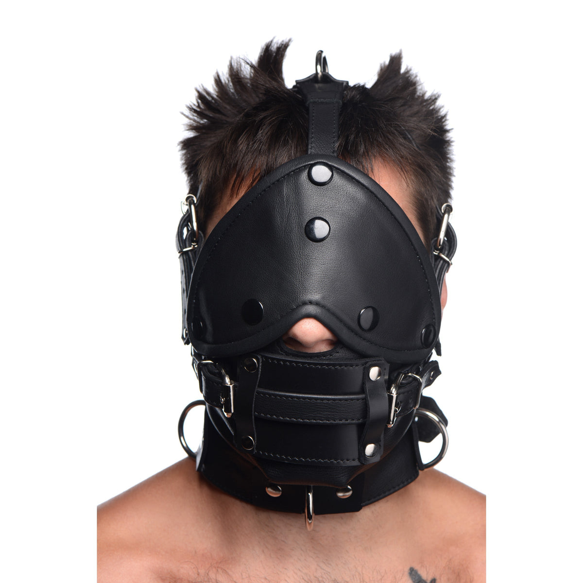 Leather Head Harness with Removeable Gag