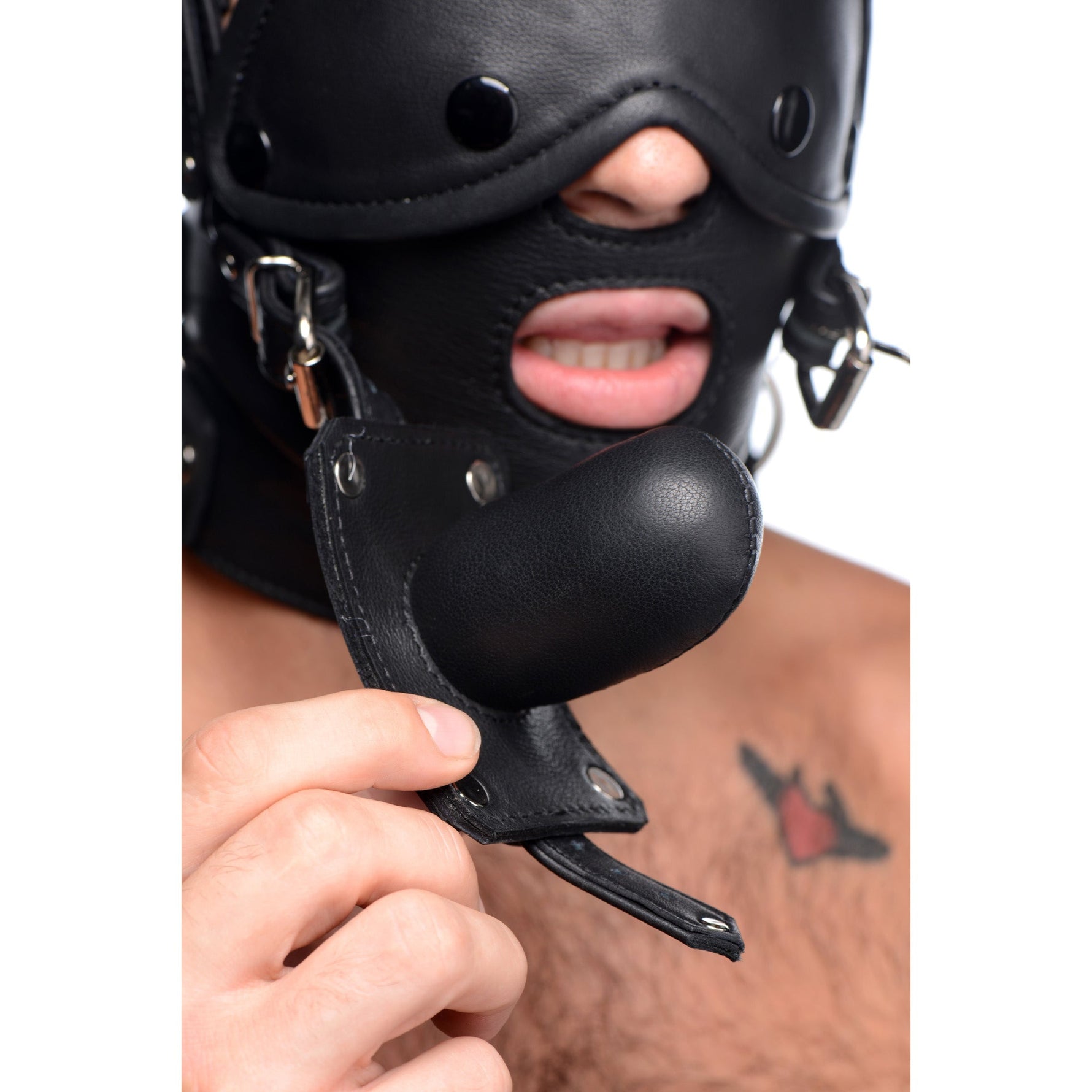 Leather Head Harness with Removeable Gag