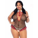 Leg Avenue School Girl Crotchless Fishnet Teddy