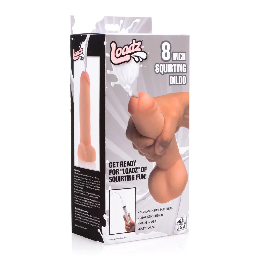 Loadz 8 Inch Realistic Squirting Dildo