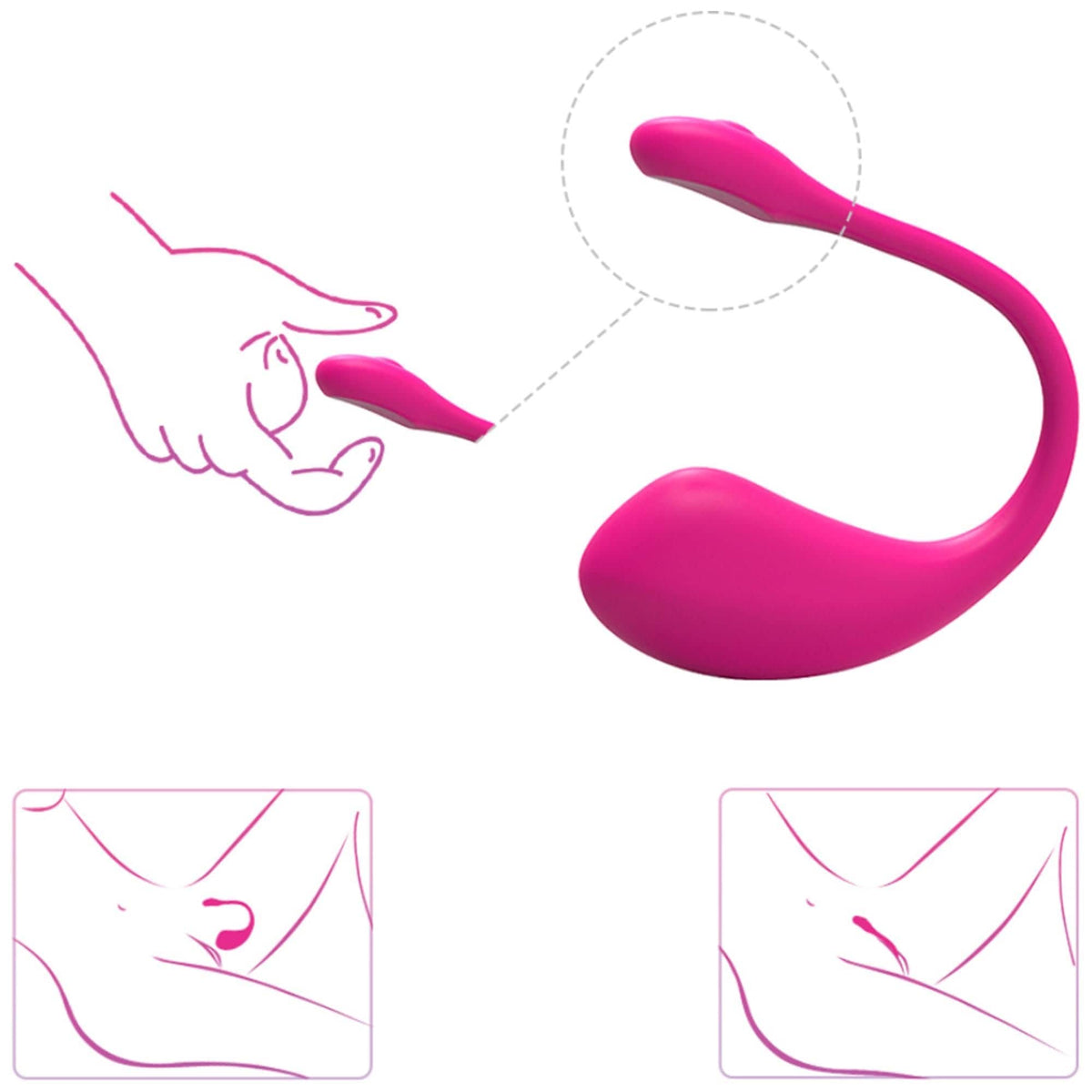 Lush Remote Lovense Lush 2.0 Bluetooth Remote Control Vibrator - HotCherry